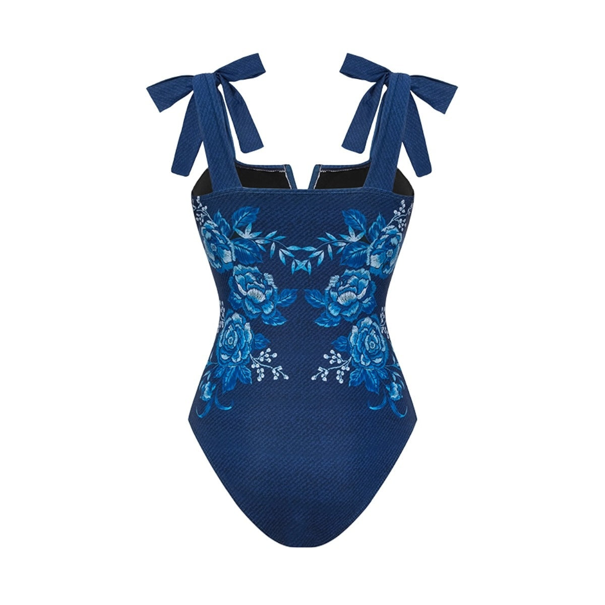 Swimsuit Blue Color Printed Vacation Swimsuit Women Skirt ShineRealm