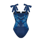 Swimsuit Blue Color Printed Vacation Swimsuit Women Skirt ShineRealm