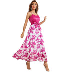 Women Summer Party Gathering High Waist Sling Tied Dress Dress MIYA