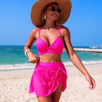 Split Swimsuit Women Sexy Mesh High Waist Bikini Swimsuit Song