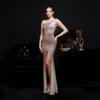 Vestido de noche para fiesta de alta sociedad, con lentejuelas coloridas, sexy, largo y adelgazante, para novia, vestido formal.