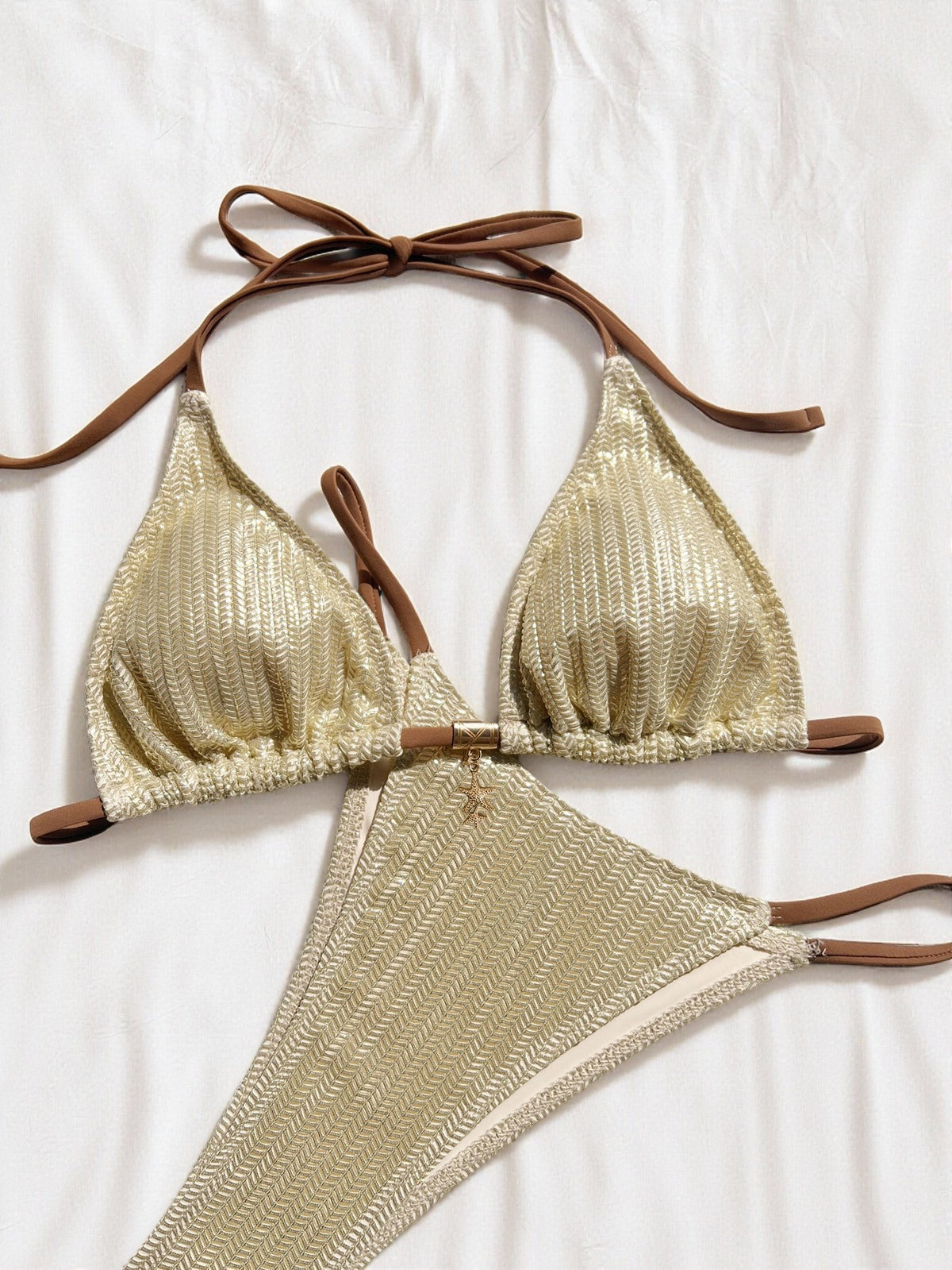 Bikini Backless Swimsuit Women Sexy Swimsuit Solid Color CHENS