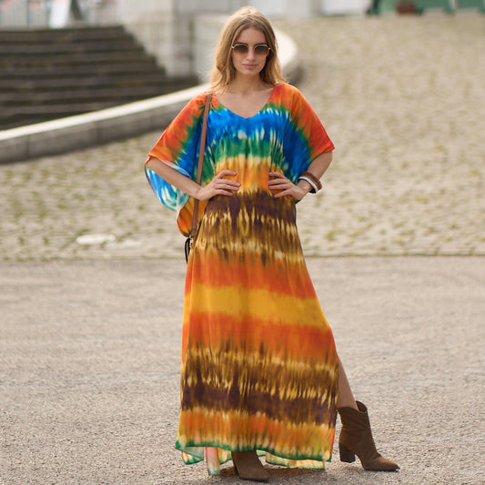 Rayon Printed Robe Vacation Casual Beach Bikini Cover 11 Colors