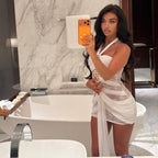 Summer Women Lace Sexy See through Ribbon Halter Dress Cecil