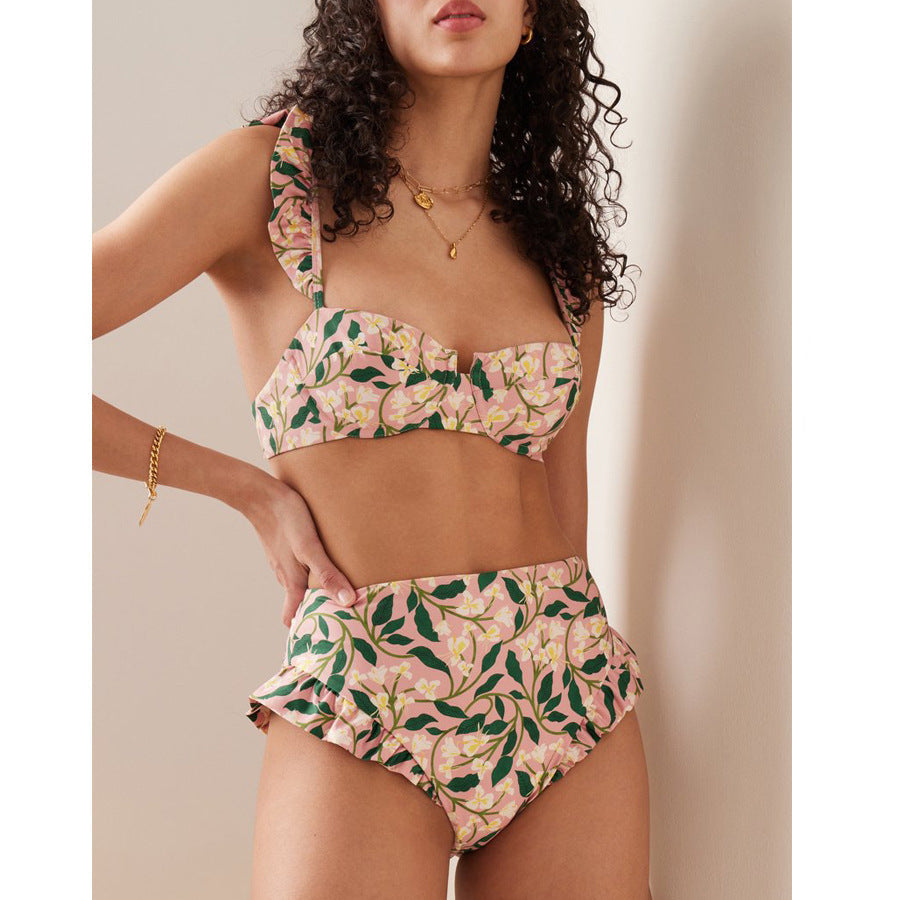 Three Piece Set Bikini Sexy Bikini Split Swimsuit Women Chiffon Dress Swimsuit Outfit BeautyLady