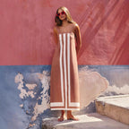 Summer Casual Dress Seaside Vacation Sling Dress XUYUN