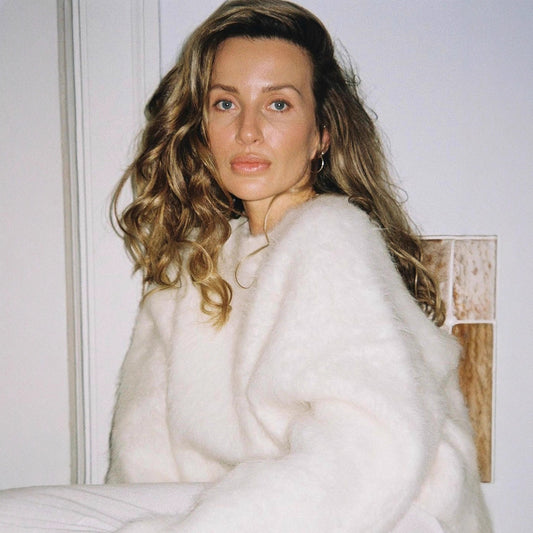 Color Imitation Marten round Neck Sweater Women Wind Soft Knitted Basic