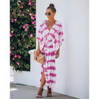 Spring Summer Lace Tie Dye Loose Dress Home Casual Dress Oyrina