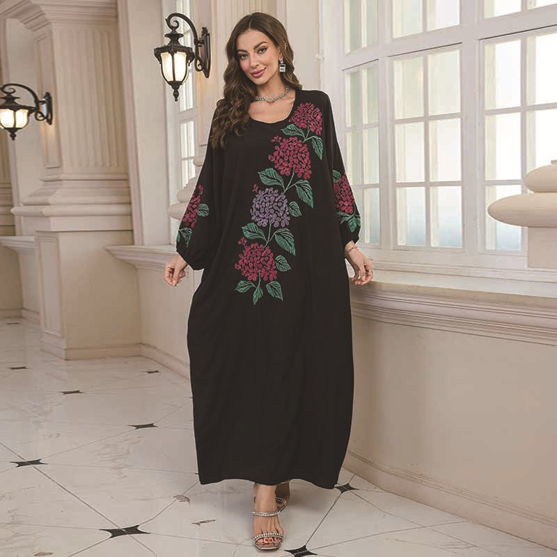 Embroidery Holiday Dress Women Beach Sun Protection Clothing Loose Robe Beach Cover Up EvenStar