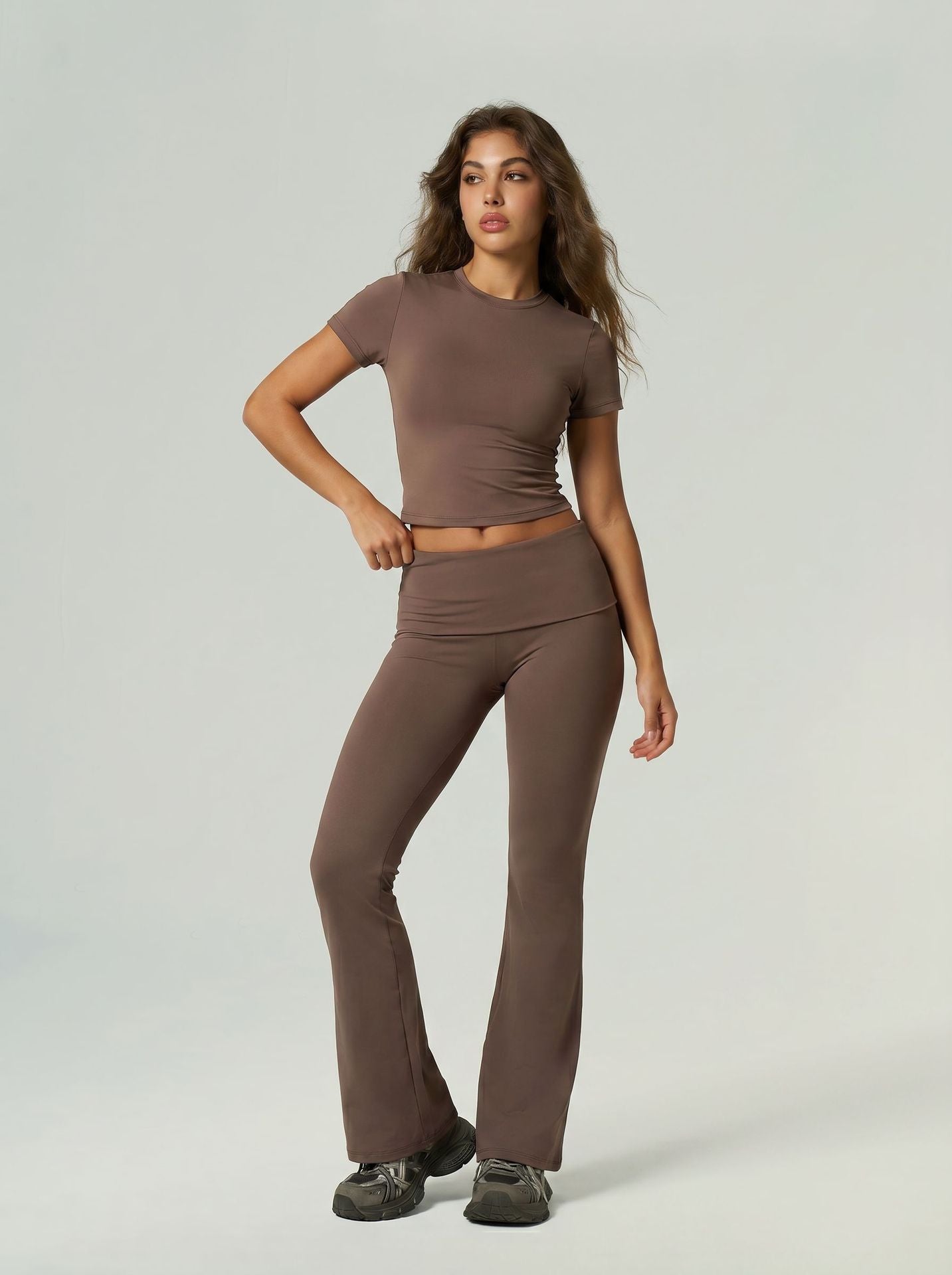 Caramel Mocha [Short-Sleeved Trousers]]