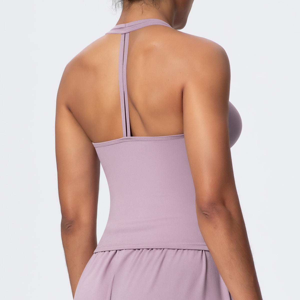 Brushed Solid Color Yoga Vest V Shaped Tight Back Spaghetti Strap Sports Underwear Running Workout Fitness Clothes NESHA