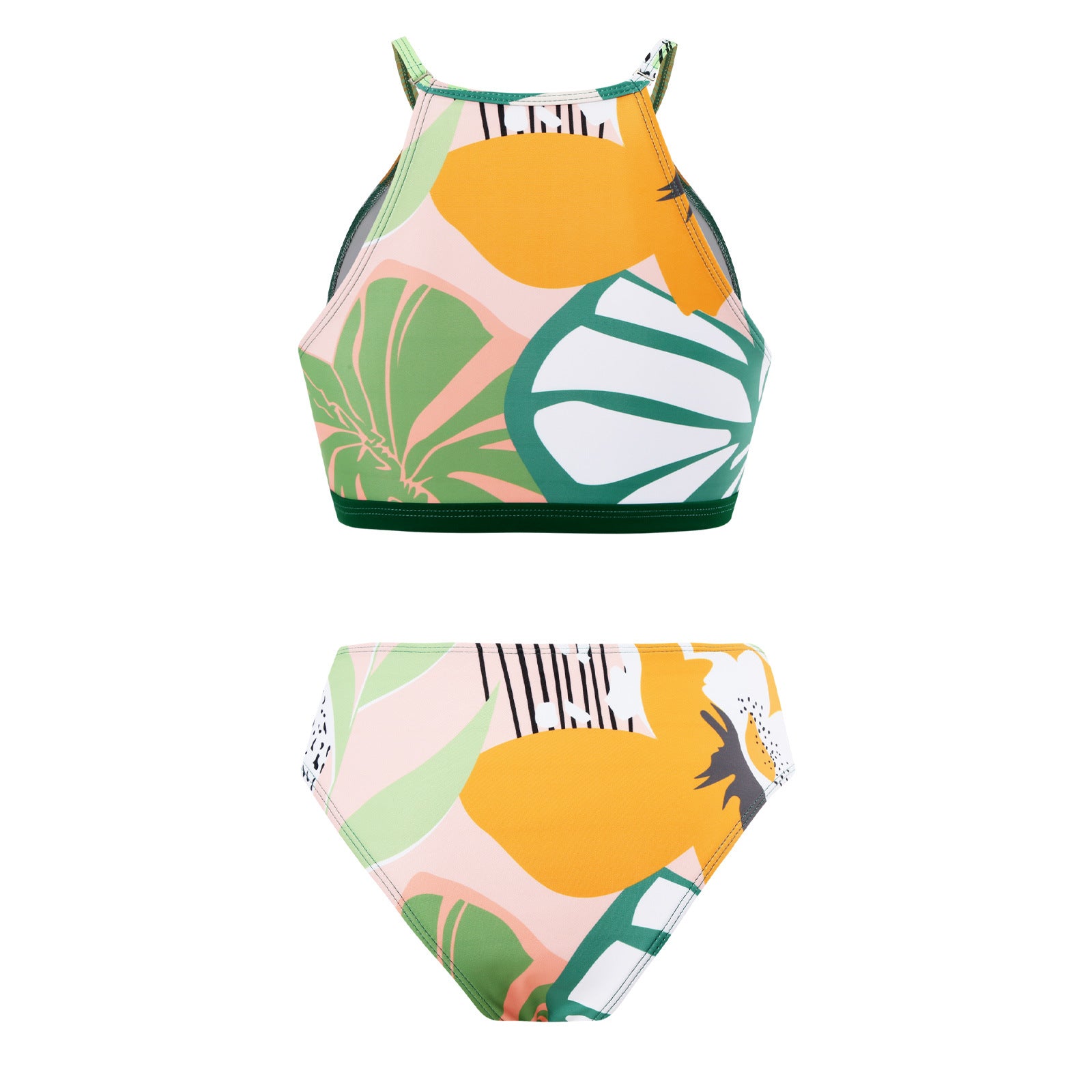 Maillot de bain une pièce rétro pour femmes, jupe fine couvrant le ventre, ensemble jupe de plage à pompons printaniers
