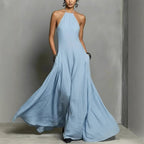Summer Lady Sexy Minimalist Halter Backless Dress NICE