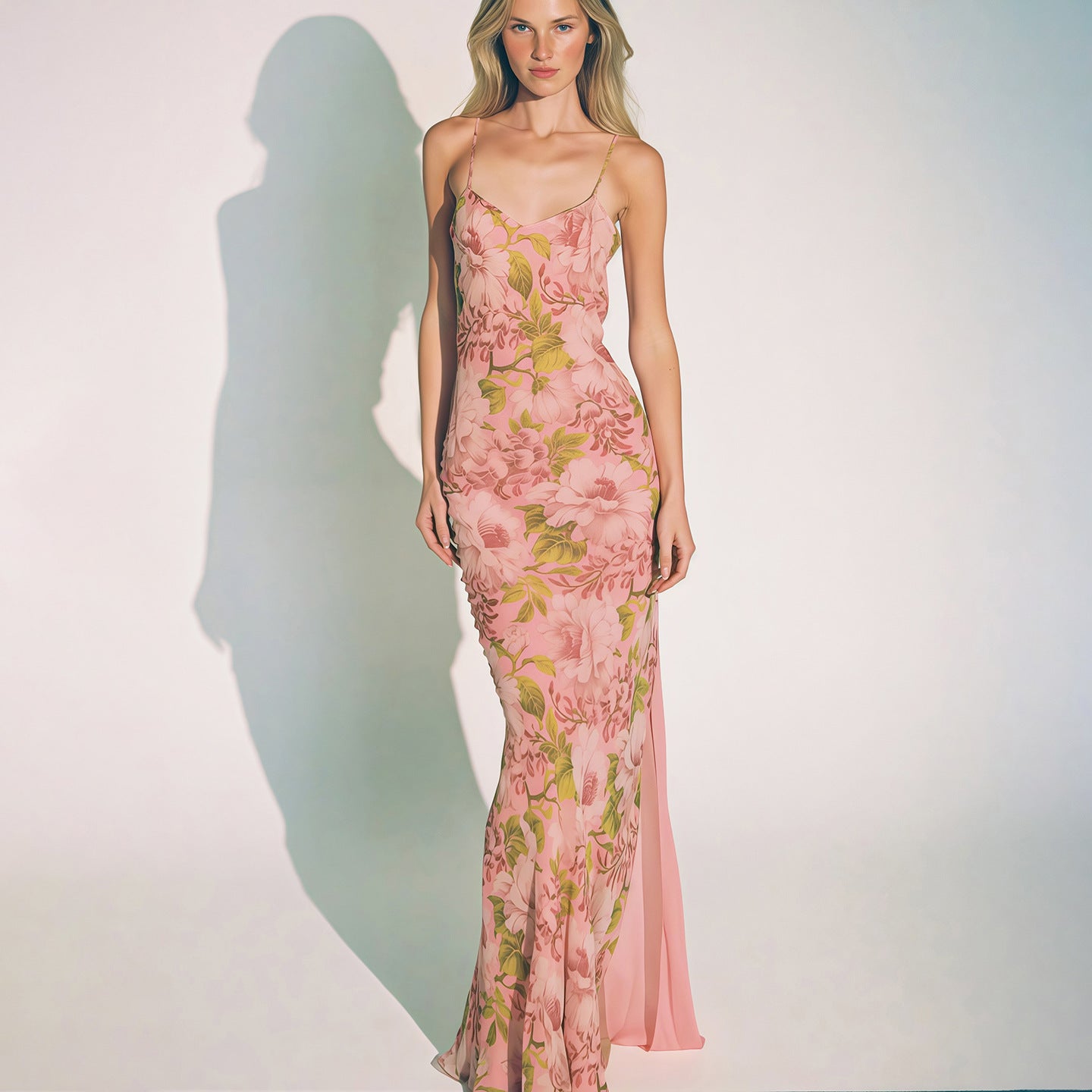 Summer Women Clothing Pure Want to Waist Printing Slip Dress Women Cecil