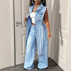 Outdoor Casual Women Denim One Piece Coat FentyWild