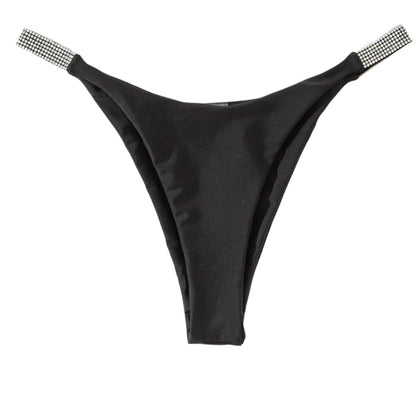 Women Solid Color Diamond Bikini Swimming Trunks