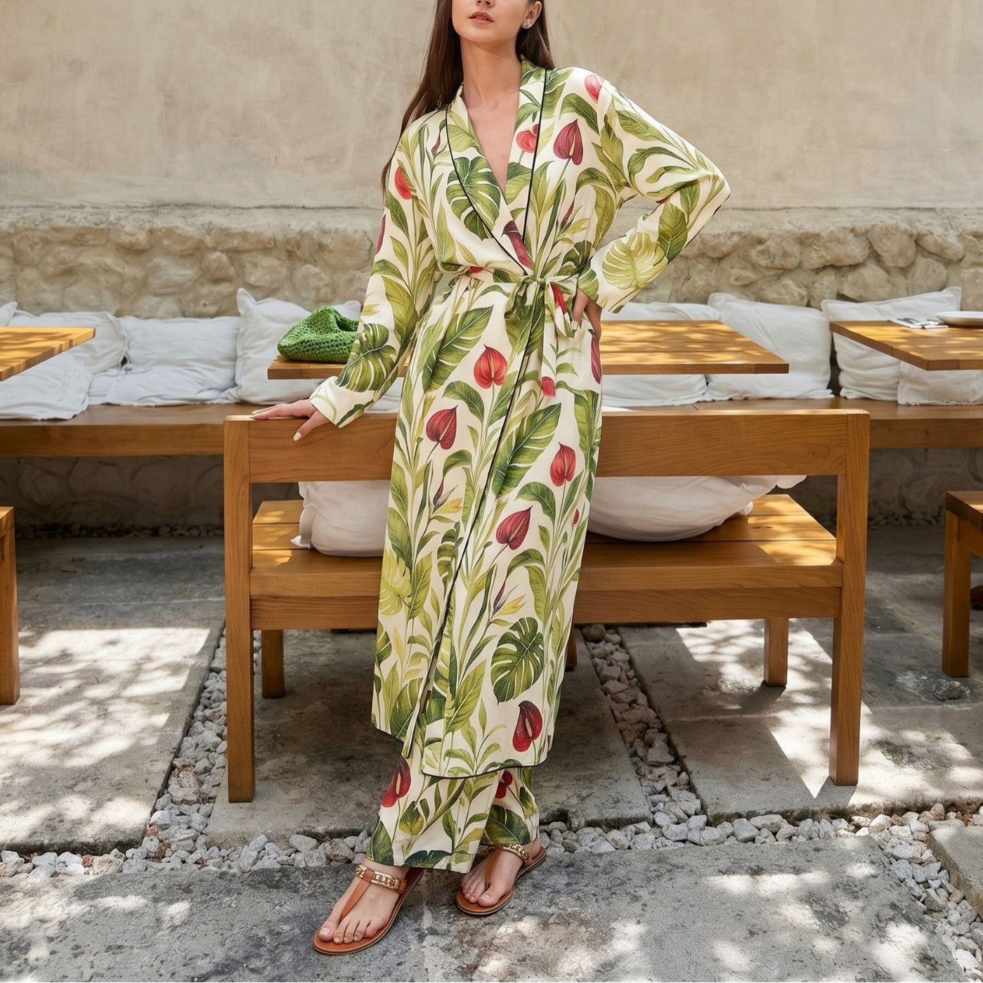 Beach Dress Women Casual Holiday Floral Print Cardigan Bikini Swimsuit Blouse Sun Protective Clothing Mangar