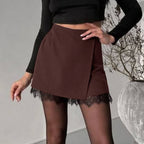 Spring Summer Arrival Design Lace Ruffled Short Work Pant Women Anti Emptied Pantskirt Shorts FOREVEREIGHTEEN