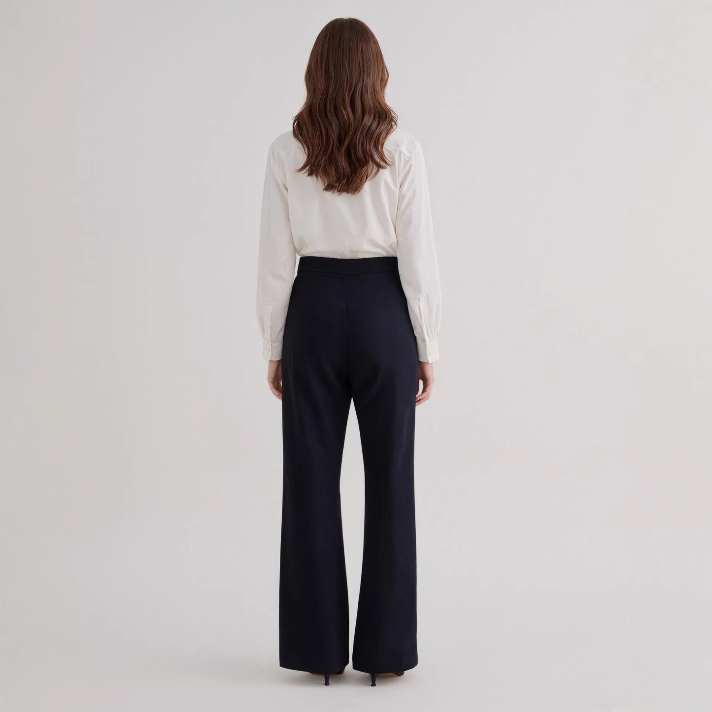 Women Trousers Elegant Office All Matching Irregular Waistline Design Micro Elastic Straight Work Pant Rogan