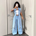 Outdoor Casual Women Denim One Piece Coat FentyWild