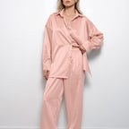 Pyjama ample et décontracté pour femme, pantalon à manches longues, cardigan, collection automne