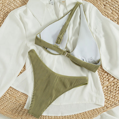Traje de baño para mujer, traje de baño dividido, traje de baño de dos piezas, bikini sexy, traje de baño de verano texturizado