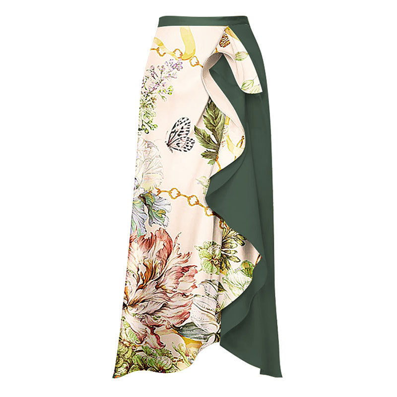Green Wrap Skirt