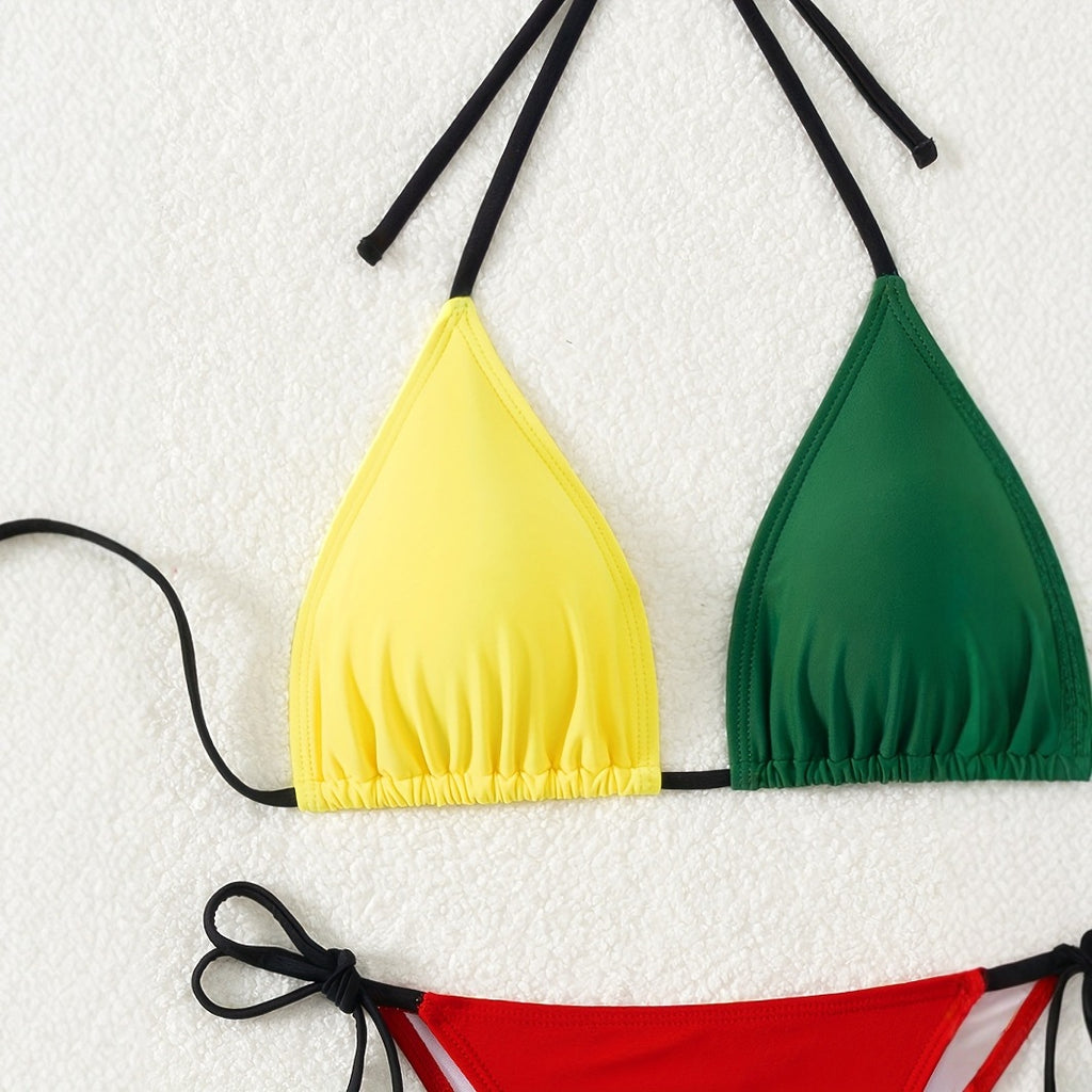 Bikini Sexy Split Swimsuit Color Matching Bikini Swimsuit Swimsuit Women MagicSwing