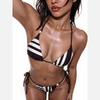 Color Matching Lace up Bikini Sexy Split Swimsuit Women Beach Spring Swimsuit Bikini Alina