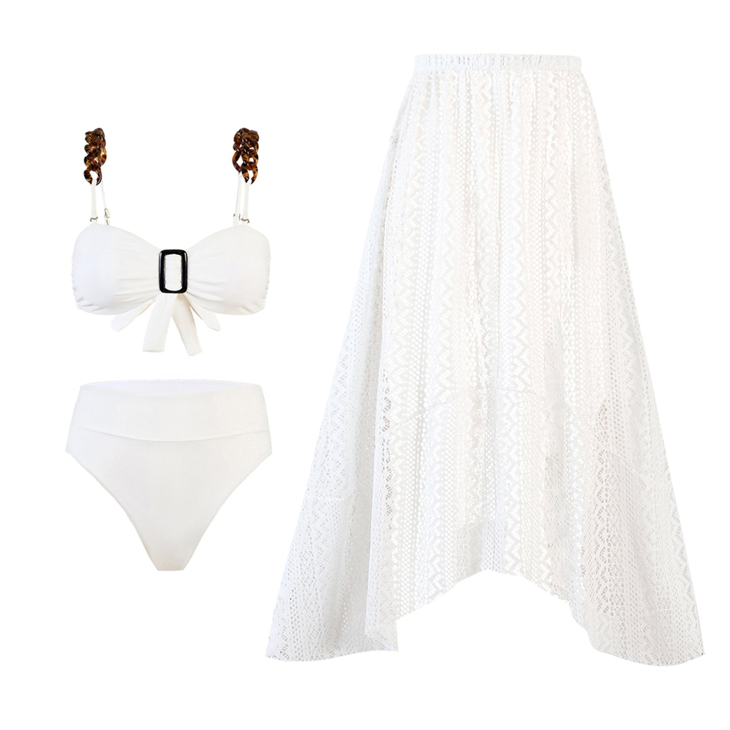 Traje de baño de bikini con estampado de cintura alta, traje de baño sexy para mujer, bikini