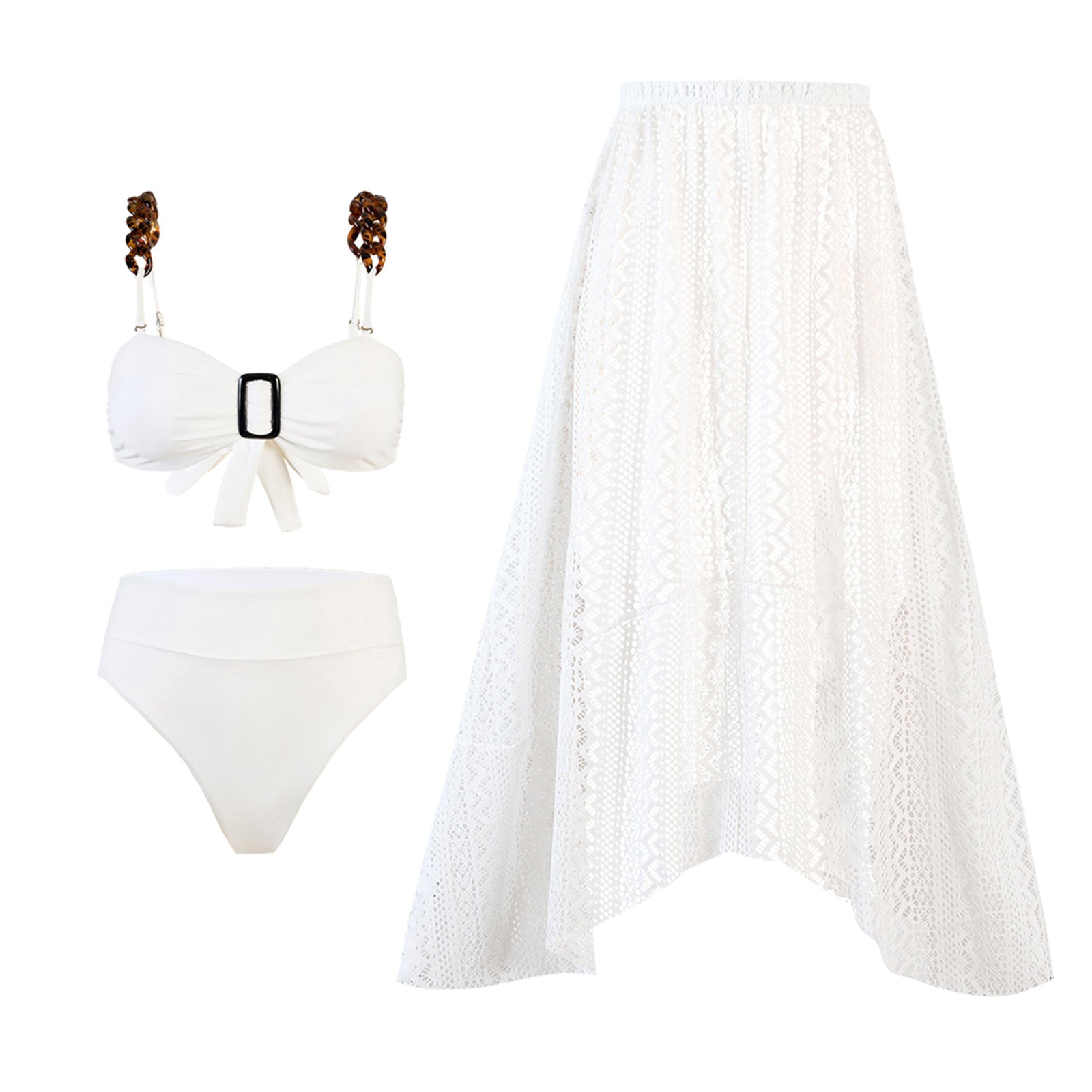 Traje de baño de bikini con estampado de cintura alta, traje de baño sexy para mujer, bikini