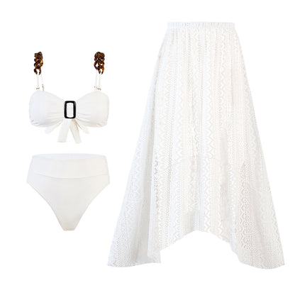 Traje de baño de bikini con estampado de cintura alta, traje de baño sexy para mujer, bikini