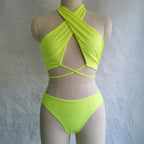 New Three Piece Swimsuit Women Dress Printed Bikini Sexy Split Swimsuit