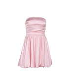 Summer Sexy off-Shoulder Tube Top A Swing Mini Dress Women WHATOWEAR