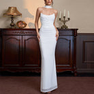 Summer Mesh Boning Corset Tube Top Dress Sexy Goddess Backless SUNSHINE