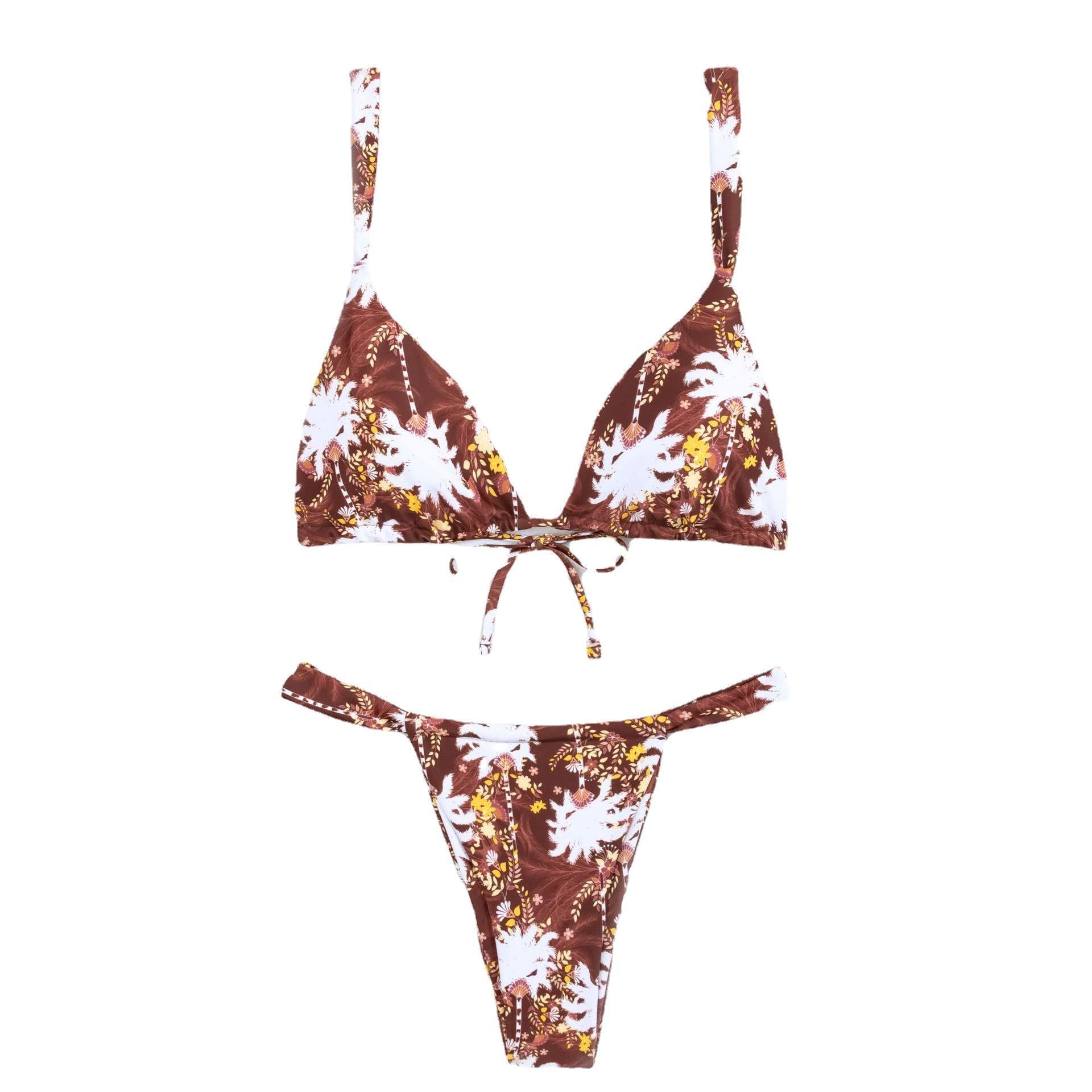 Printing Quality Bikini Bikini Lace up Split Swimsuit Set Women Bikini Swimsuit MagicSwing