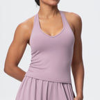 Brushed Solid Color Yoga Vest V Shaped Tight Back Spaghetti Strap Sports Underwear Running Workout Fitness Clothes NESHA
