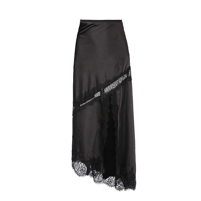 Summer Lace Split Skirt Women Elegant Skirt OFMY