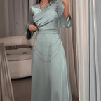 Women Spring Summer Chain Evening A Line Maxi Dress RMAI