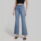 Fashionable All Match High Elastic Blue Jeans for Women Summer Slimming High Rise Women Casual Pants JinRen