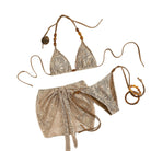 Swimsuit Sexy Three Piece Suit Solid Color Bikini Mesh Bikini Swimsuit BALANCE