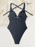 Bikini Double One Piece Swimsuit Polka Dot Bikini Swimsuit Women Backless Swimsuit Sexy CHENS