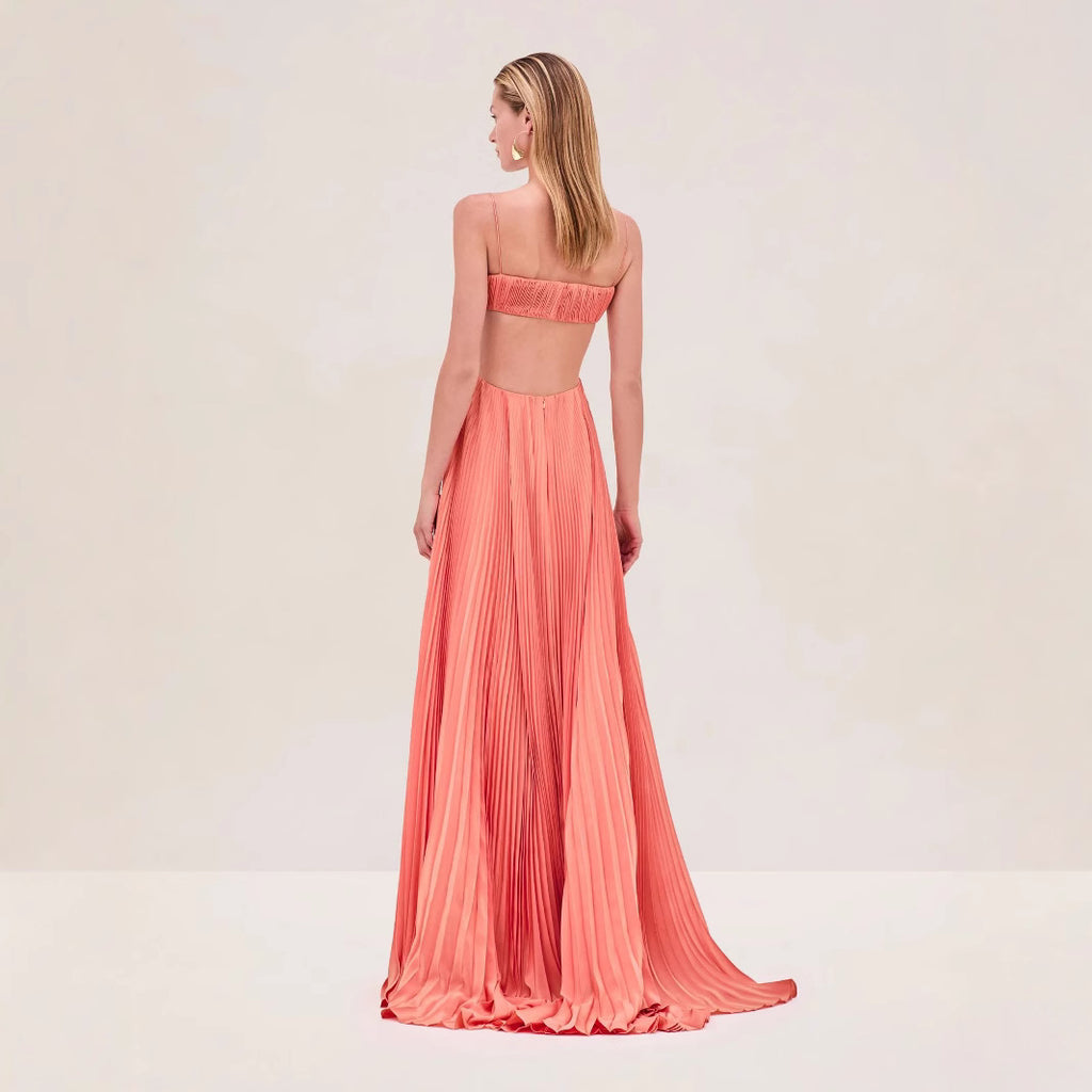 Vestido camisola de verano para mujer, sexy, plisado, sin espalda