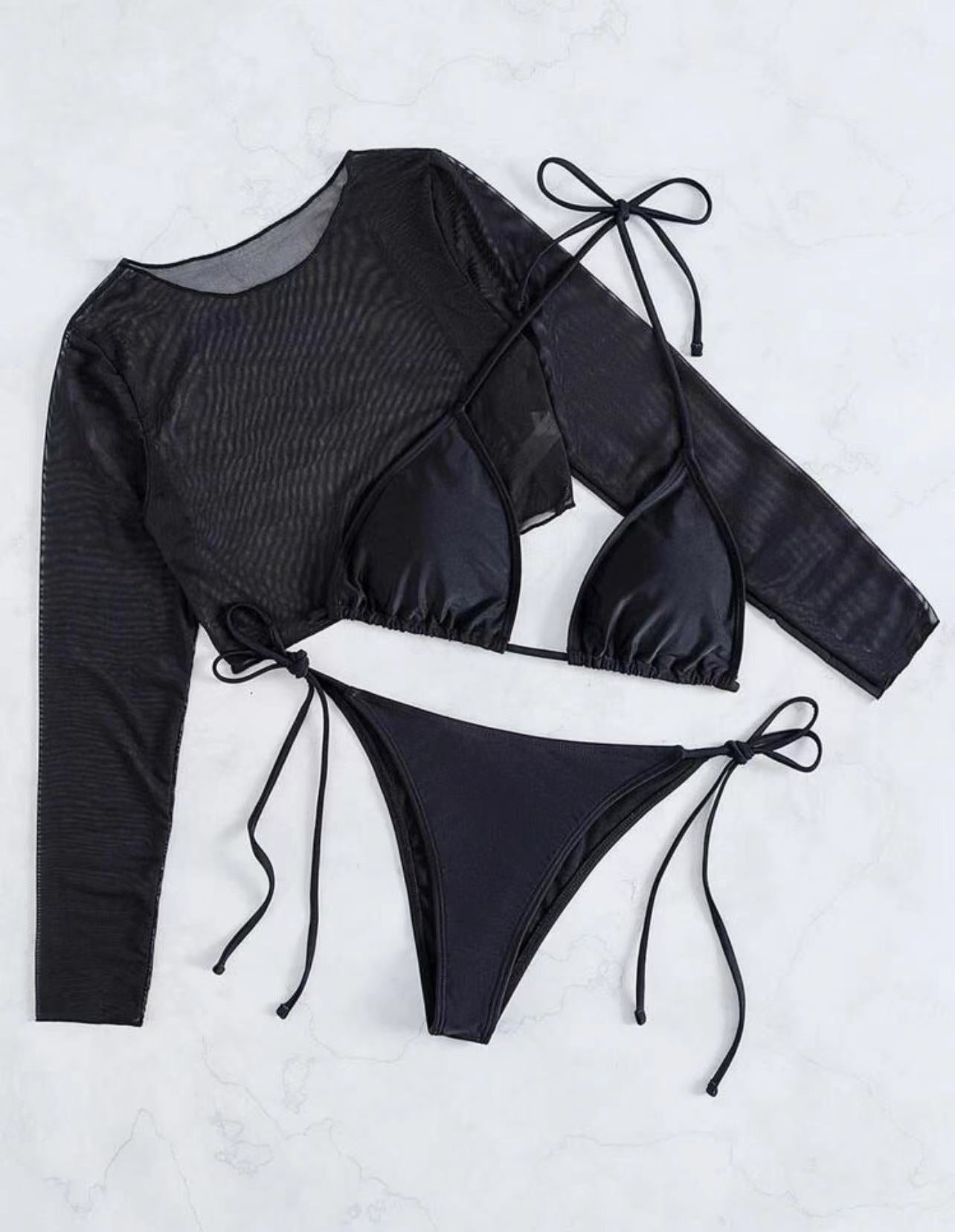 Conjunto de bikini sexy de tres piezas