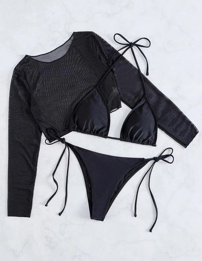 Conjunto de bikini sexy de tres piezas