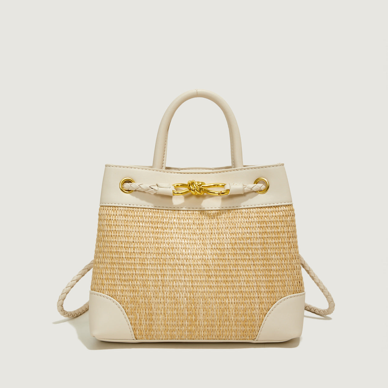 Beige with White