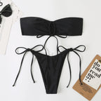 Double Sided Tube Top Lady Sexy Split Double Sided Bikini Latest Beach Swimsuit Mojo