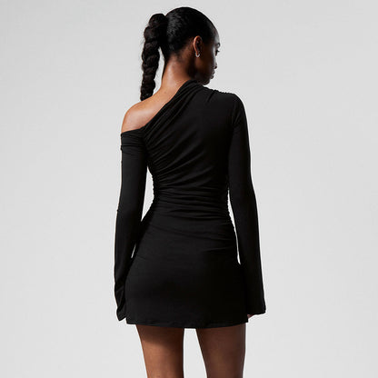 Women Leopard Print Sexy Backless Slim Fit Sheath Dress