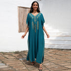 Rayon Embroidered Vacation Dress Beach Jacket Dress Bikini Cover up Blouse EvenStar