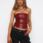 Women Clothing Tank Top Backless Solid Color All Matching Sexy Nightclub Tube Top Vest SaturdayNight